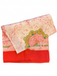 Hermès pink silk scarf with patterns
