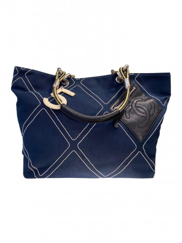 2004 Chanel Cruise Line No.5 Medium Quilted Canvas Tote
