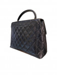 2002 Chanel CC Quilted Caviar Kelly Top Handle Bag
