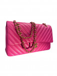 2015 Chanel Chevron Lambskin Double Flap Bag