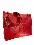 1991 Chanel CC Lambskin Chain Tote
