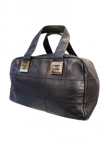 2003 Chanel CC Choco Bar Caviar Stitched Boston
