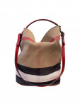 Burberry Red Leather Shoulder Bag 

