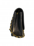 1991's Chanel Quilted Leather Handbag in Black
