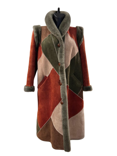 Christian Dior Multicoloured Suede and Fur Coat
