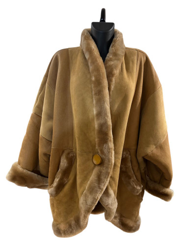 Christian Dior Camel Fur and Suede Coat
