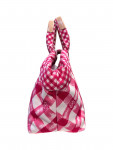 2010 Chanel pink and white fabric bag
