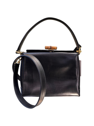 Gucci black leather shoulder bag
