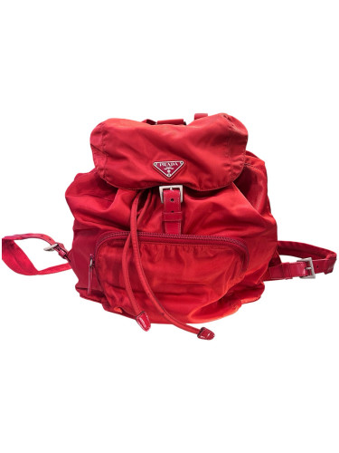 Prada backpack in red nylon