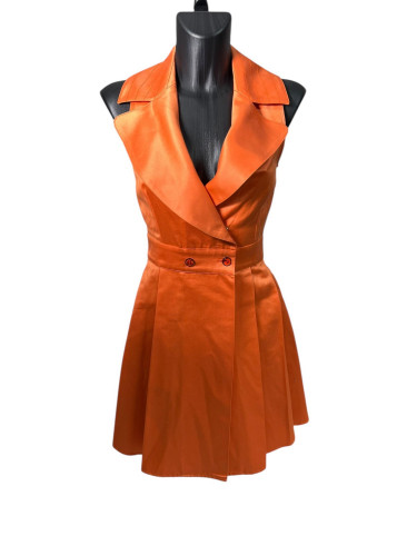 Claude Montana Orange Dress