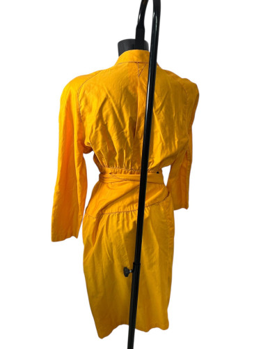 Thierry Mugler Yellow Wrap Dress