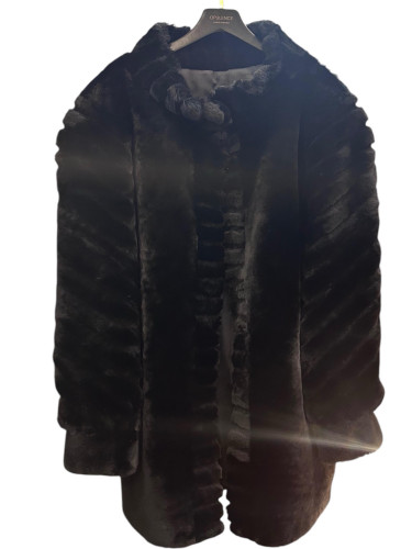 Black fur coat by Yves Saint Laurent