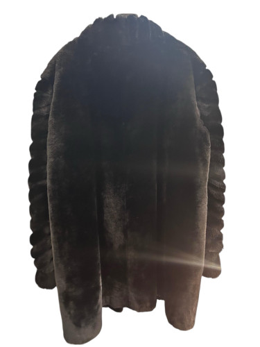 Black fur coat by Yves Saint Laurent