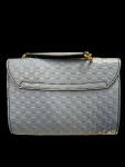 Gucci blue leather handbag with GG logo