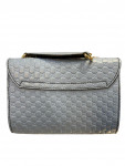 Gucci blue leather handbag with GG logo