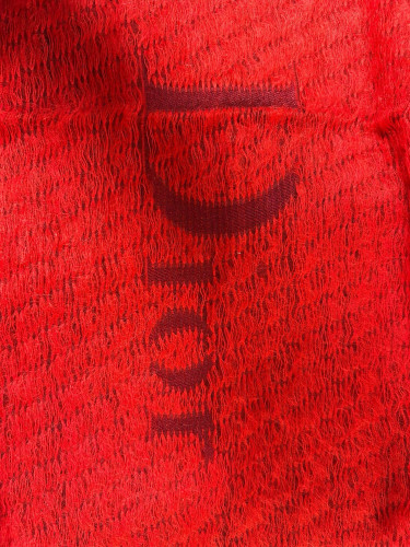 Red Dior Mohair Scarf