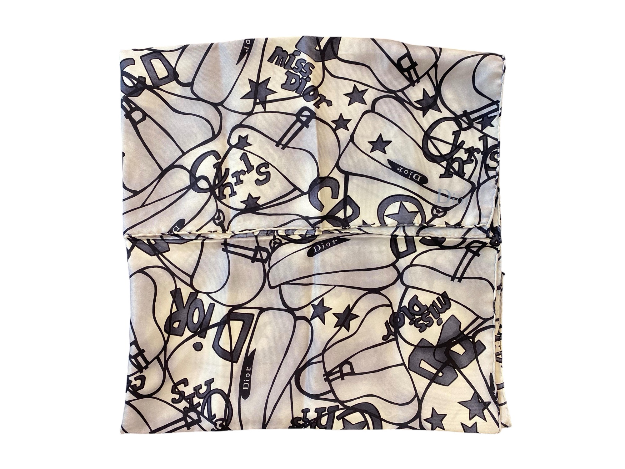 Dior silk scarf with patterns