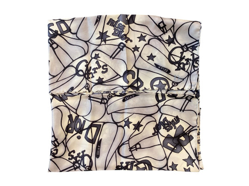Dior silk scarf with patterns
