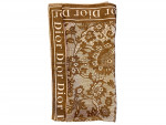 Brown and pink Dior silk scarf with patterns