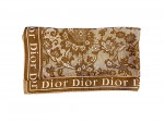 Brown and pink Dior silk scarf with patterns