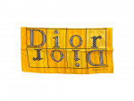 Dior Yellow Silk Scarf with Dior Patterns