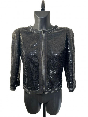 Chanel Black Sequins Crop Jacket (2013 Paris-Versailles 2013)