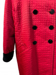 YVES SAINT LAURENT Furs - Red canvas and mink coat ('90s)
