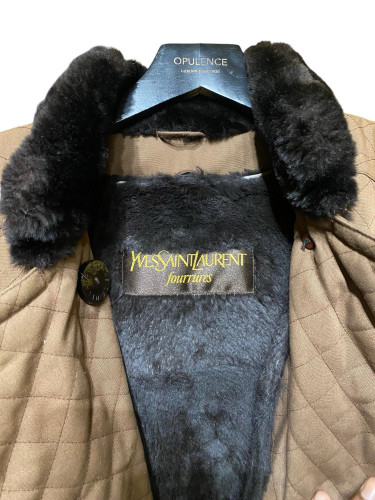 Fourrure Yves Saint Laurent Marron