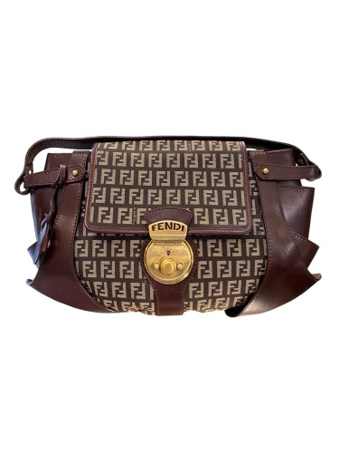Fendi Handbag in brown monogram leather