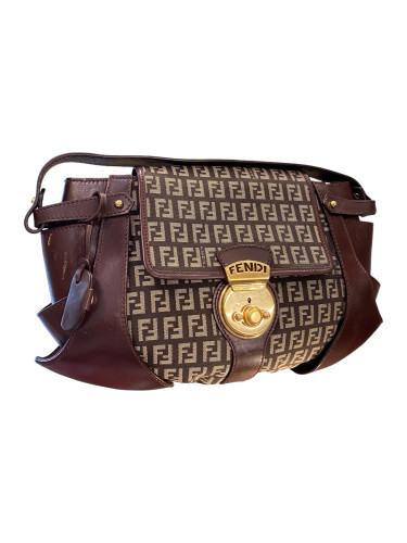 Fendi Handbag in brown monogram leather