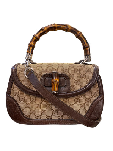 Gucci Handbag in Brown Monogram Leather