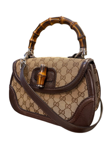 Gucci Handbag in Brown Monogram Leather