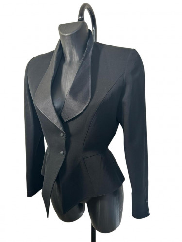 Thierry Mugler Black Jacket with satin details