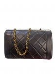 2016 Chanel Diana Handbag in Quilted Black Leather