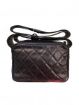 1991 Chanel Handbag Black Quilted Lambskin Leather