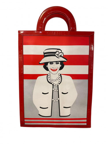 1999 Chanel Handbag Red Leather Mademoiselle Coco