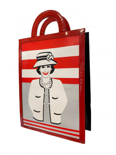 1999 Chanel Handbag Red Leather Mademoiselle Coco