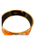Hermes bracelet with orange pattern