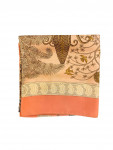 Beige Hermes scarf with patterns