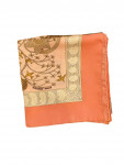 Beige Hermes scarf with patterns