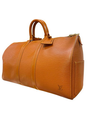 1991 Louis Vuitton Travel Bag in Brown Epi Leather