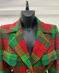 Yves Saint Laurent Tartan Coat with Belt