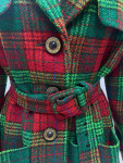 Yves Saint Laurent Tartan Coat with Belt