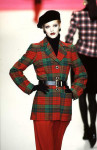 Yves Saint Laurent Tartan Coat with Belt
