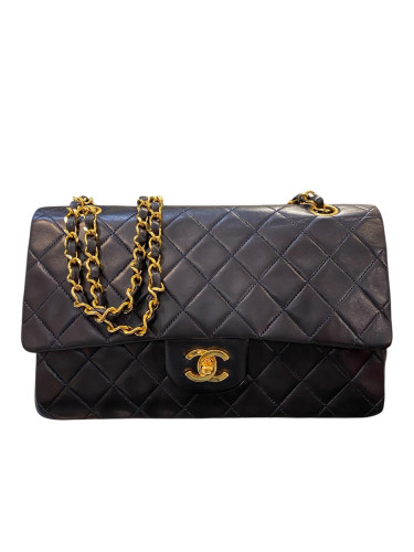 1996 Timeless Chanel Bag in Midnight Blue Quilted Lambskin Leather