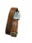 Hermes watch with brown leather straps