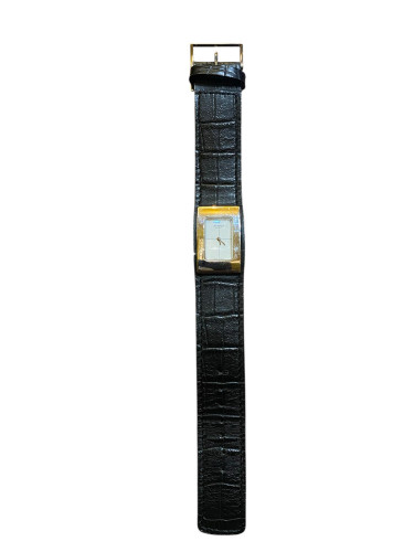 Hermes Black Leather Watch