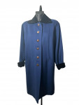 Yves Saint Laurent Blue Coat with Black velvet collar