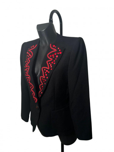 Yves Saint Laurent Black and Red Jacket