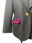 Givenchy Grey Wool Blazer with Pink details